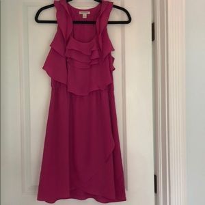 Boston Proper Pink Ruffle Dress